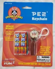 2000 Basic Fun Looney Tunes Taz (Tasmanian Devil) Pez Keychain New in Package