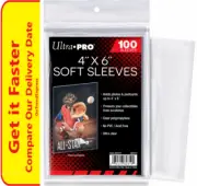 100 x Ultra Pro 4 x 6 Card Protector Soft Clear Sleeves Cards Photos Postcards