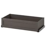 KOMPLEMENT drawer with framed front, dark grey, 75x35 cm