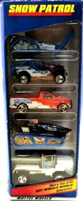 VTG Hot Wheels Pack of 5 "Snow Patrol" Vehicles #21087 - NEW