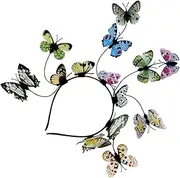 [LIFKOME] Butterfly Fascinator Headband for Women Butterfly Hair Hoop Elegant Tea Party Headdress Hair Accessory for Weddings Birthdays Events