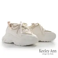 在飛比找momo購物網優惠-【Keeley Ann】雙色鞋帶輕量老爹鞋(米白色42682