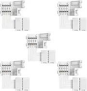 Supernight RGBW Connector 90 Degree LED Strip Connectors 5 Pin L Shape for 10mm Wide SMD 5050 2835 RGBW/RGBWW LED Strip Lights PCB LED Corner Connector Kit, 5pcs