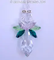 m/w Swarovski SunCatcher *ARCHANGEL RAPHAEL* Greens and Pink Lilli Heart Designs