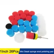 26 Pcs Mini Car Foam Drill Polishing Pad Waxing Buffing Pads for Rotary Tool New