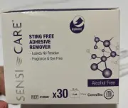 1 box ConvaTec 413500 Sensi-Care Sting Free Adhesive Remover 30 Count 04/2025