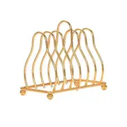 Dish Drain Holder Handcraft Storing Metal Great Pan Cover Storage Rack Stand for Dining Room golden