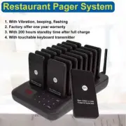 Wireless Calling System Buzzer Restaurant 16 Pager Receiver in Vibration Paging