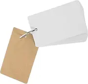 HOMSFOU 1Set Blank Vocabulary Cards Flashcards with Rings for DIY Projects Note Taking and for Study School and Organization