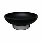Jumbuck® Large 71cm Black Round Steel Outdoor Firepit Fire Pit Ventilated Base