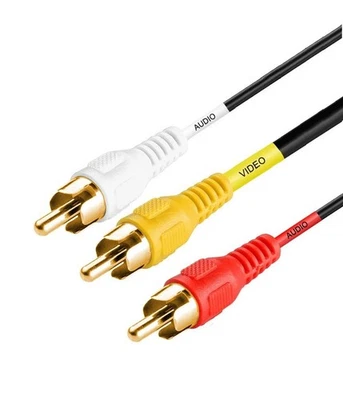 3ft RG59 Shielded Video Audio Composite Cable for DVD VHS Player to Big ScreenTV