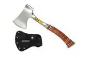 NEW ESTWING E14A 12" SPORTSMAN'S CAMPING AXE WITH LEATHER GRIP & BLACK SHEATH