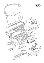 Genuine AUDI A6 Avant Armrest Leatherette Soul/Rock Grey 4K0867174APBS