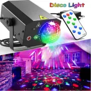 Disco Ball Party Lights Stage Strobe Remote Control with Rhythm 16 in 1 DJ Light