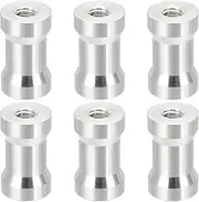 uxcell Camera Spigot Screws Converter 1/4" to 1/4" Female to Female, 6 Pack Tripod Screw Adapter Spigot Stud for Light Stand Hot Shoe Cold Shoe Adapter Ball Head Flash, Silver