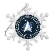 United States Space Force Air Snowflake Light Holiday Christmas Tree Ornament