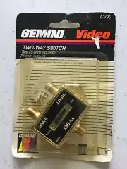 2 Gemini Two Way Switch Splitter 75 Ohm CV90 - Black/Gold Color, 2 Packs