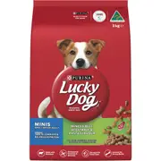 Lucky Dog Adult Minis Minced Beef, Vege & Pasta Dry Dog Food 3kg