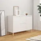 White Sideboard With 2 Drawers Elegant 2-Door Storage Cabinet Cupboard Furniture
