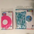 New! 2 INTEX Swimming Pool Floats Lounge Inflatable Blue MAT and Pink TUBE
