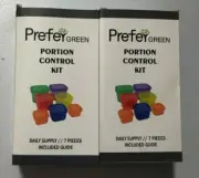 Prefer Green Color-Coded System Portion Control Kit BPA Free 7 Piece Lot of 2 BJ