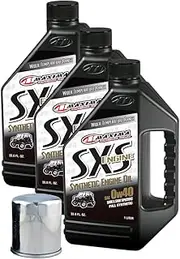 MaximaHiflofiltro SXSSEOCK003 SXS Full Synthetic Side x Side Engine Oil Change Kit for Yamaha Rhino 450/660, 3 L