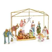 MacKenzie Childs Patience Brewster Nativity Mini Figures Complete Set of 13 NIB