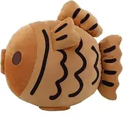 13.8 Inches Cute Taiyaki Stuffed Animal Pillow Taiyaki Fish Plush Soft Stuffed Food Snapper Bream Plushie Pillow Doll Toys Home Decor Kids Gifts