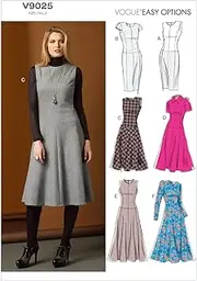 [VOGUE PATTERNS] V9025 Misses'/Misses' Petite Dress Sewing Template, Size E5 (14-16-18-20-22)