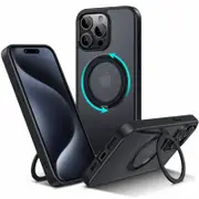 Tough On iPhone 15 Pro Max Case 360? Rotate Stand With MagSafe Black