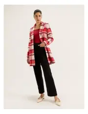 [REVIEW] Cher Check Coat in Red