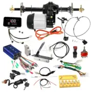 760mm Rear Axle Kit 72V 1500W Electric Differential Motor Gearbox Go Kart Quad
