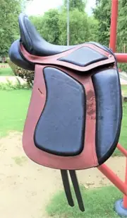 WILD RACE Leather Dressage Monoflap Changeable Gullets Saddle