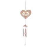 Crystal Wonderland Wind Chimes Rose Gold Bells Hanging - Elephant