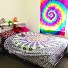Indian Peacock Mandala Tapestries Psychedelic Throw Bedspread Wall Hanging Gypsy