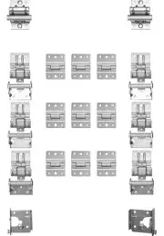 Hormann 4200 4250 Garage Door Hinge Kit, 4 Section, 3 Stiles 27773625