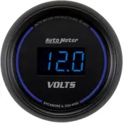 Auto Meter Gauge Voltmeter 2 1/16 in. 18V Digital Black Dial w/ Blue LED Digital Each AMT-6993
