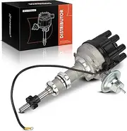 A-Premium Distributor Replacement for 1973 Ford Mustang 1964-1973 Bronco E-100 E-250 F-100 F-250 Mercury, V8 3.6L 4.3L 4.7 5.0L, Including Cap and Rotor