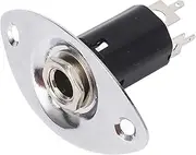 Metal Electric Guitar Jack Plate, Noise Reduction Oval Shaped Output Plate for Electric Guitars, Guitar Input Jack Output Plate Jackplate Socket