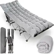 Portable Military Cot Folding AdultCamping Cot Guest Sleeping Bed With Mattress