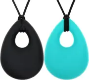 Australian Local Manufacturer Sensory Chew Necklace(2 Pack), Silicone Angel'S Te