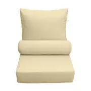 AD103 Knife Edge Large Deep Seat Back Rest Bolster Cushion Insert Slip Cover Set