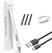 Stylus Pen for Microsoft Surface Pro 11/10/9/X/8/7/6/5/4/3,Surface Go/Go2/Go3,Book4/3/2,Surface Laptop/Studio with 4096 Finest Control and Magnetic (Silver)