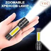 Outdoor Super Bright Tactical Flashlight USB Rechargeable Torch Camping Lights