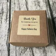 24x 4.5cm Happy Father's Day Gift Stickers Gift Label Personalised Kraft Sticker