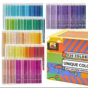 520 Colored Pencils Rich Pigmented Soft Core Coloring Pencils Pre-sharpened