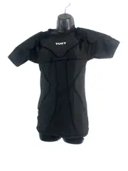 Tuoy Mens Size M Short Sleeve Football Protective Compression Shirt with Pads