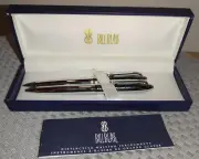 BILL BLASS PEN & PENCIL SET EUROPEAN CHROME 211-10D BP/MP 0.9 New in Box