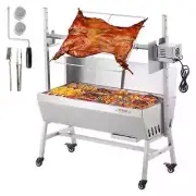 Grill W/Windscreen BBQ Whole Pig Lamb Goat Charcoal Spit Grill 35 in W/Lockable