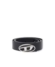 Diesel 1DR Logo-Buckle Fastened Belt 100,105,95 Black